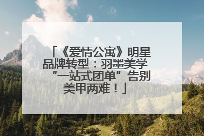 《爱情公寓》明星品牌转型：羽墨美学“一站式团单”告别美甲两难！
