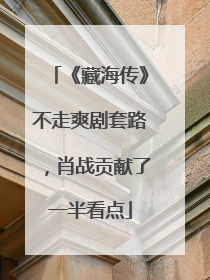 《藏海传》不走爽剧套路，肖战贡献了一半看点