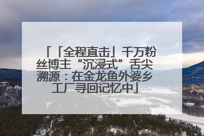 「全程直击」千万粉丝博主“沉浸式”舌尖溯源：在金龙鱼外婆乡工厂寻回记忆中