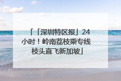 「深圳特区报」24小时！岭南荔枝乘专线 枝头直飞新加坡