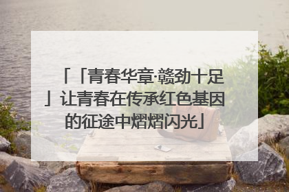 「青春华章·赣劲十足」让青春在传承红色基因的征途中熠熠闪光