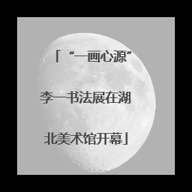 “一画心源”李一书法展在湖北美术馆开幕