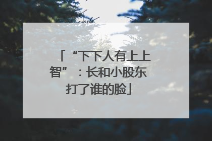 “下下人有上上智”：长和小股东打了谁的脸