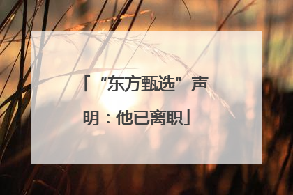 “东方甄选”声明：他已离职