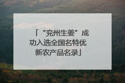“兖州生姜”成功入选全国名特优新农产品名录