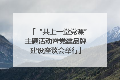 “共上一堂党课”主题活动暨党建品牌建设座谈会举行