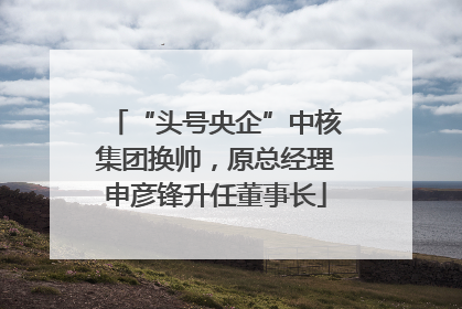 “头号央企”中核集团换帅，原总经理申彦锋升任董事长