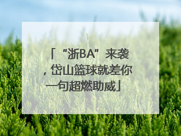 “浙BA”来袭，岱山篮球就差你一句超燃助威