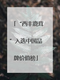 “西丰鹿茸”入选中国品牌价值榜