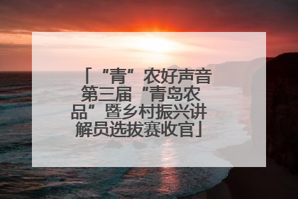 “青”农好声音 第三届“青岛农品”暨乡村振兴讲解员选拔赛收官
