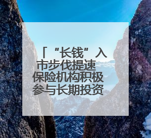 “长钱”入市步伐提速 保险机构积极参与长期投资试点