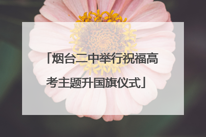 烟台二中举行祝福高考主题升国旗仪式