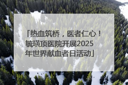 热血筑桥，医者仁心！毓璜顶医院开展2025年世界献血者日活动
