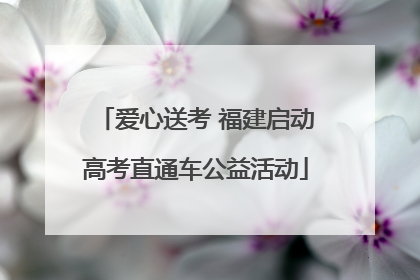 爱心送考 福建启动高考直通车公益活动