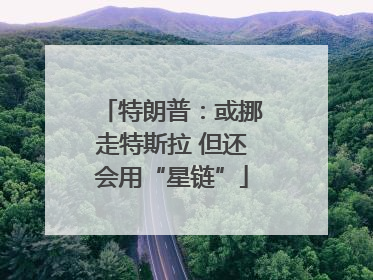 特朗普：或挪走特斯拉 但还会用“星链”