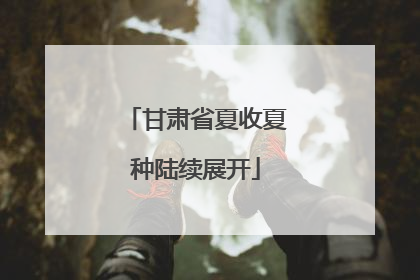 甘肃省夏收夏种陆续展开
