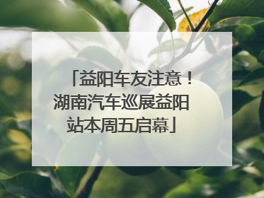 益阳车友注意！湖南汽车巡展益阳站本周五启幕