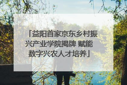 益阳首家京东乡村振兴产业学院揭牌 赋能数字兴农人才培养