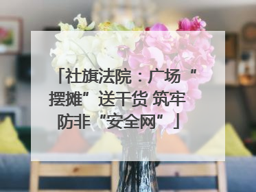 社旗法院：广场“摆摊”送干货 筑牢防非“安全网”