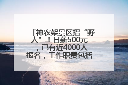 神农架景区招“野人”！日薪500元，已有近4000人报名，工作职责包括“接受游客投喂”