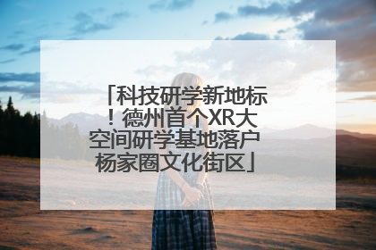 科技研学新地标！德州首个XR大空间研学基地落户杨家圈文化街区