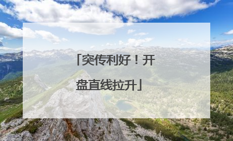 突传利好！开盘直线拉升