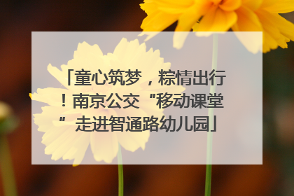 童心筑梦，粽情出行！南京公交“移动课堂”走进智通路幼儿园