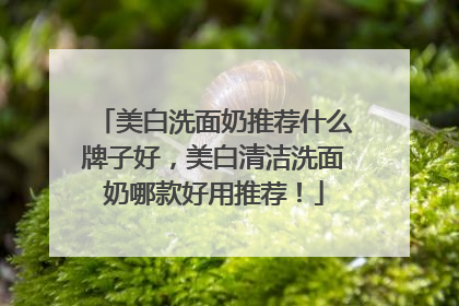 美白洗面奶推荐什么牌子好，美白清洁洗面奶哪款好用推荐！