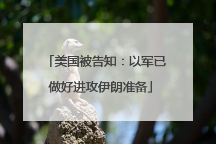 美国被告知：以军已做好进攻伊朗准备