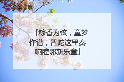 粽香为弦，童梦作谱，普陀这里奏响睦邻新乐章