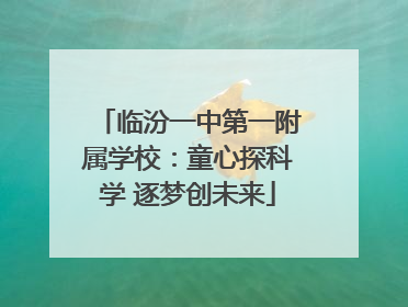 临汾一中第一附属学校：童心探科学 逐梦创未来