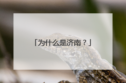 为什么是济南？