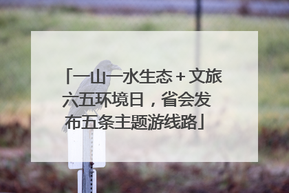 一山一水生态＋文旅 六五环境日，省会发布五条主题游线路