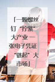 一颗螺丝钉“拧紧”大产业 一张电子凭证“链起”大市场