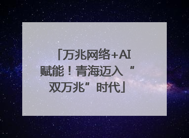 万兆网络+AI赋能！青海迈入“双万兆”时代