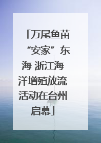 万尾鱼苗“安家”东海 浙江海洋增殖放流活动在台州启幕