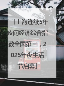上海连续5年夜间经济综合指数全国第一，2025年夜生活节启幕