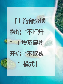 上海部分博物馆“不打烊”！埃及展将开启“不眠夜”模式