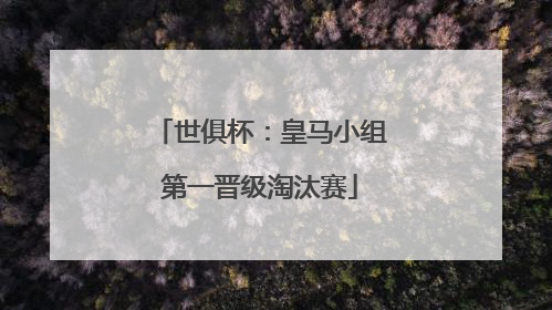 世俱杯：皇马小组第一晋级淘汰赛