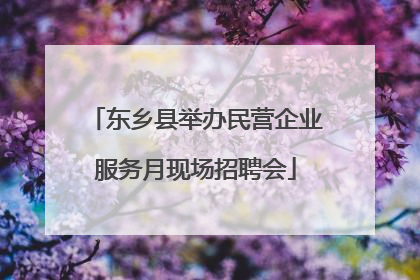 东乡县举办民营企业服务月现场招聘会