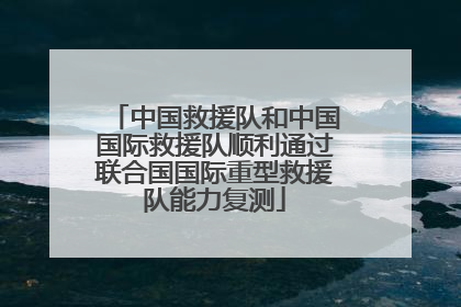中国救援队和中国国际救援队顺利通过联合国国际重型救援队能力复测