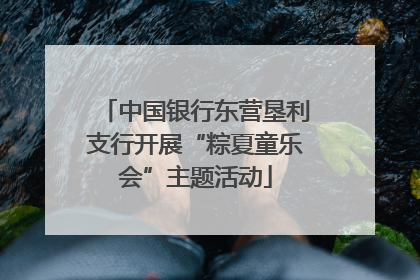 中国银行东营垦利支行开展“粽夏童乐会”主题活动