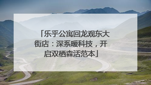 乐乎公寓回龙观东大街店：深系暖科技，开启双栖森活范本