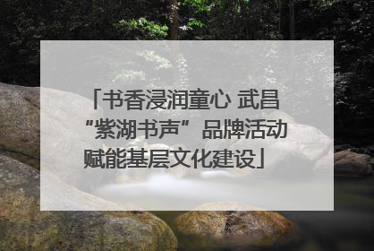 书香浸润童心 武昌“紫湖书声”品牌活动赋能基层文化建设