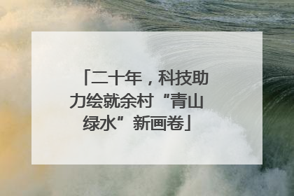 二十年，科技助力绘就余村“青山绿水”新画卷