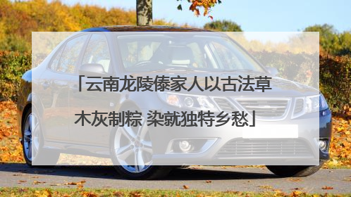 云南龙陵傣家人以古法草木灰制粽 染就独特乡愁