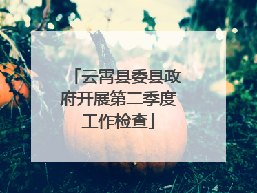 云霄县委县政府开展第二季度工作检查