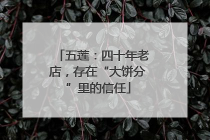 五莲：四十年老店，存在“大饼分”里的信任