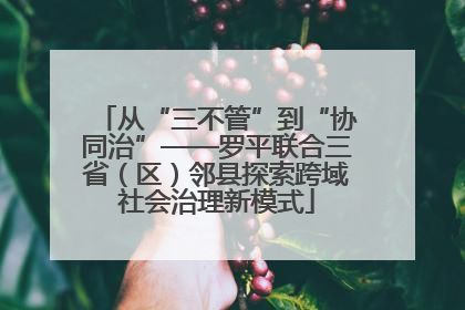 从“三不管”到“协同治”——罗平联合三省（区）邻县探索跨域社会治理新模式