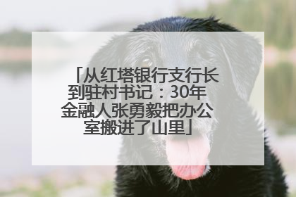 从红塔银行支行长到驻村书记：30年金融人张勇毅把办公室搬进了山里